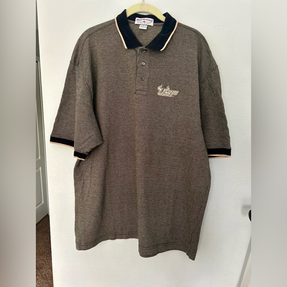 Vintage 90s Y2K USF University of South Florida Embroidered Polo Shirt Mens XL